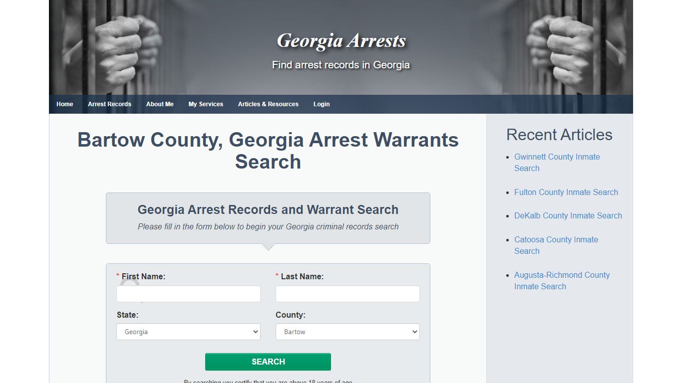 Bartow County, Georgia Arrest Warrants Search - Georgia ...